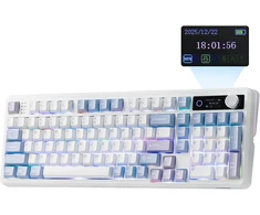 Epomaker TH99 PRO belaidė mechaninė klaviatūra, 96% išdėstymas, RGB, 10000 mAh, su ekranu ir ratuku