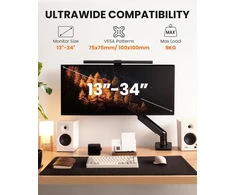 ErGear stalo monitoriaus laikiklis 13–34 colių ekranams iki 9kg, VESA 75/100 mm EGDMA69B