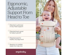 Ergobaby kūdikio nešioklė Omni Breeze SoftFlex tinklelis, 4 padėtys, 3,2–20,4kg, BCZ360PCRMFLRDAD