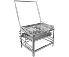Ergocar grilis anglims, reguliuojamo aukščio, nešiojamas lauko 74 x 32 x 45,5 cm, EC-AKU001