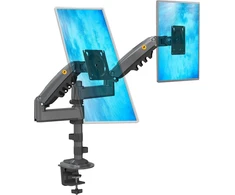 Ergosolid dvigubas monitorių laikiklis su dujine spyruokle 17–27 col. H180G