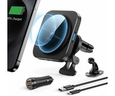 ESR HaloLock magnetinis belaidis MagSafe automobilinis telefono laikikliis įkroviklis 15 W, ventiliacijos tvirtinimas BK918
