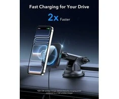 ESR HaloLock Qi2 magnetinis automobilinis telefono laikiklis–kroviklis 15 W, juodas