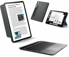 ESR Shift klaviatūros dėklas iPad Air 13" (M3/M2) 2025/2024, Bluetooth, apšviesta, pilka