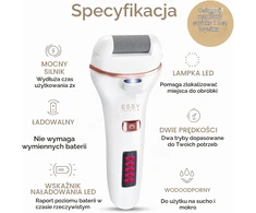 Essy elektrinis pėdų šveitiklis sukietėjusiai odai, 2 greičiai, vandeniui atsparus