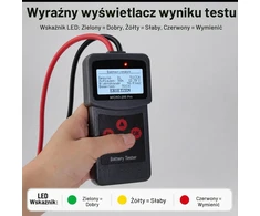Etrogo automobilio akumuliatoriaus testeris 12 V ir 24 V, 40–2000 CCA