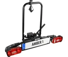 EUFAB dviračio laikiklis Amber 1 automobiliui ant kablio, 1 dviračiui, tinka elektriniams dviračiams, juodas