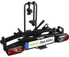 EUFAB dviračių laikiklis Premium II Juodas Edition, 2 dviračiams, sulankstomas, 60 kg, juodas
