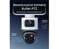 eufy lauko belaidė saulės stebėjimo kamera 4K PTZ su 3 objektyvais T8172