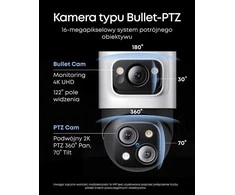 Eufy Security eufy lauko PoE PTZ vaizdo kamera, 4K UHD, 122° matymo laukas, 8x hibridinis priartinimas, AI sekimas, modelis T8E00