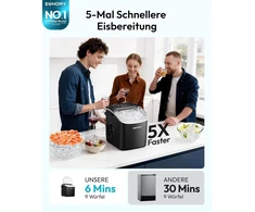 Euhomy ledo kubelių gaminimo aparatas, 1.2 l talpa, 90 W, DE-IM06D-02-AZ-HM
