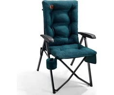 EVER ADVANCED sulankstoma kempingo kėdė su 4 padėčių reguliuojamu atlošu, 50 × 50 × 109 cm, iki 150 kg
