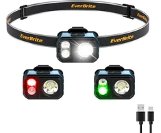 EVERBRITE LED galvos žibintas, įkraunamas per USB-C, 400 lm, IP67, E021077AE