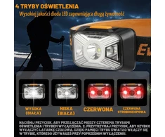 EverBrite LED prožektorius ant galvos, USB-C įkraunamas, 200 lm, 4 režimai, E061081