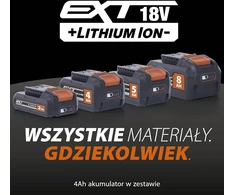 Evolution Power Tools akumuliatorinės kampinės pjovimo staklės 185 mm, 850 W, 18 V, R185CMS-Li