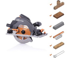 Evolution Power Tools diskinis pjūklas 1600 W, 185 mm, kampo reguliavimas, su 1020 mm kreipiamąja, 027-0003