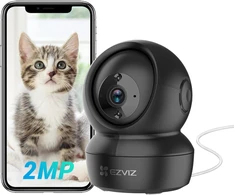 EZVIZ IP vidaus stebėjimo kamera Wi-Fi/Ethernet, 360°, 1080p, naktinis matymas, pasukimo ir pakėlimo funkcija, CS-C6N
