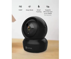 EZVIZ IP vidaus stebėjimo kamera Wi-Fi/Ethernet, 360°, 1080p, naktinis matymas, pasukimo ir pakėlimo funkcija, CS-C6N
