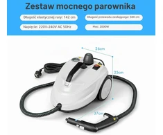 FANTASK garinis valytuvas 2000 W, 5 bar, 1.8 l, su 15 priedų, 10431DE-WHES-VC