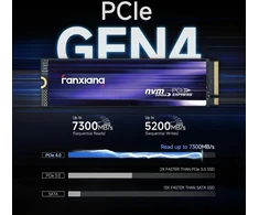 fanxiang vidinis 1 TB SSD diskas S880, M.2 2280 NVMe PCIe 4.0, iki 7300 MB/s