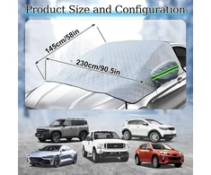 FFTANXS automobilio priekinio stiklo apsauga nuo šalčio ir saulės 230 x 145 cm dangxuezhao