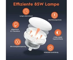 FGen LED softbox studijos rinkinys, 50 cm aštuonkampis, 85 W, 2700–6400 K, stovas 150 cm