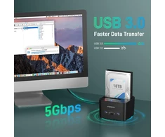 FIDECO diskų prijungimo stotelė SATA HDD ir SSD, USB 3.0, 36 TB, YPZ04-S2HC