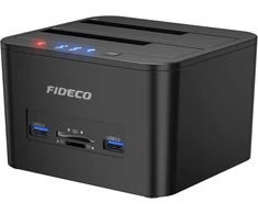 FIDECO diskų prijungimo stotelė SATA HDD ir SSD, USB 3.0, 36 TB, YPZ04-S2HC