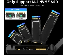 FIDECO M.2 NVMe SSD dėklas USB 3.2 Gen 2, iki 10 Gb/s, M ir M+B raktams, M210
