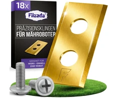 Filzada žoliapjovės peiliukai iš titano, 18 vnt., 0,85 mm storio, tinkami Worx Landroid, Einhell ir LandXcape