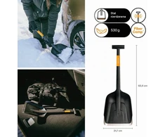 Fiskars automobilinis sniego kastuvas su nerūdijančiojo plieno briauna, 63 cm, 1079857