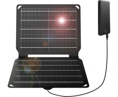 FlexSolar nešiojamas saulės baterijos kroviklis 10 W 5 V, USB, atsparus vandeniui, sulankstomas, IP67, E10