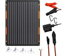 FlexSolar saulės baterija 20 W, 12 V, IP67 neperšlampama, monokristalinis modulis su SAE jungtimi TC20