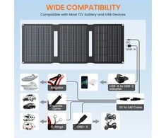 FlexSolar saulės baterija 28 W, 12 V, nešiojama IP67 įkrovimo plokštė automobiliui, su USB DC SAE kabeliu