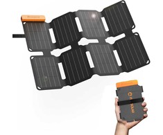 FlexSolar sulankstomas saulės panelis 25 W, USB-A ir USB-C, atsparus vandeniui, E25mini