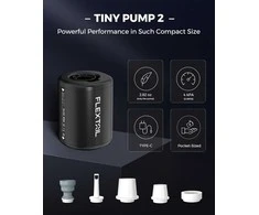 Usorteret FLEXTAILGEAR elektrinė mini oro pompa, 4 kPa, 180 l/min, įkraunama, USB-C, TINY PUMP 2