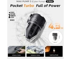 FLEXTAILGEAR nešiojama oro pompa, 5,0 kPa, 500 l/min, USB įkrovimas, su apšvietimu, MP3G650-BK