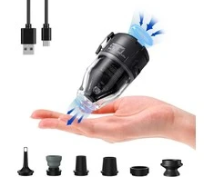 FLEXTAILGEAR nešiojama oro pompa, 5,0 kPa, 500 l/min, USB įkrovimas, su apšvietimu, MP3G650-BK