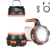 flintronic LED kempingo žibintas 1000 lm, 6 režimai, IP64, įkraunamas akumuliatorius 3600 mAh, su išorinės baterijos funkcija