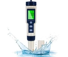 Flintronic pH testeris 5-in-1 su LCD ekranu, vandens kokybės matuoklis TDS/EC/zasolenimui/temperatūrai, LEU-3150478