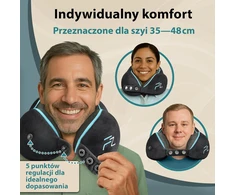 FLOWZOOM kelioninė kaklo pagalvė su 360° atrama, atminties putų užpildu, juoda, COMFY L - BK1