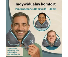 FLOWZOOM kelioninė pagalvė iš atminties putų, reguliuojamas 360° palaikymas, pilka, COMFY L - GY1