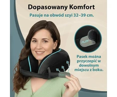 FLOWZOOM kelioninė pagalvė su memory foam, 360° kaklo ir galvos atrama, juoda, DREAM L - BK1