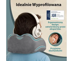FLOWZOOM kelioninė pagalvė su memory putų užpildu, reguliuojamu gobtuvu ir nuimamu užvalkalu, COMFY Hood L - GY1