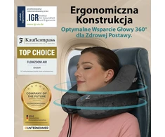 FLOWZOOM pripučiama kelioninė kaklo pagalvė su gobtuvu, juoda, dydis M