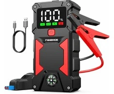 FNNEMGE FG601 2500A automobilio užvedimo starteris, 24800 mAh, 12 V, su LED ekranu