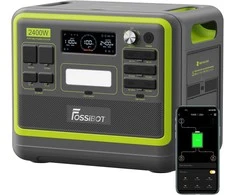 FOSSiBOT nešiojama elektros stotelė 2048Wh 2400W LiFePO4 UPS, 13 jungčių, F2400
