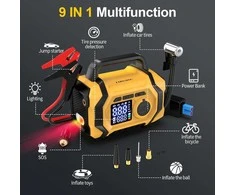 FOWAWU 6000 A automobilio užvedimo starteris su oro kompresoriumi, 12 V, 26800 mAh, ATJ-201B