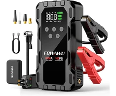 FOWAWU automobilinis užvedimo įrenginys su kompresoriumi 8000 A, 26800 mAh, 160 PSI, F808