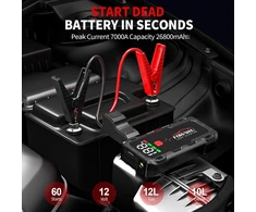 FOWAWU automobilio akumuliatoriaus užvedimo įrenginys 7000 A, 26800 mAh, 12 V, F805